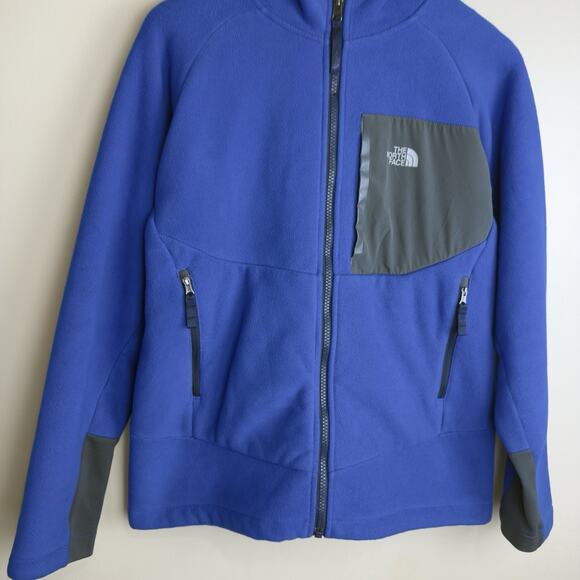 The North Face Boys Chimborazo Blue Fleece Sherpa Lined Hoodie Size M 14/16 - Picture 2 of 14